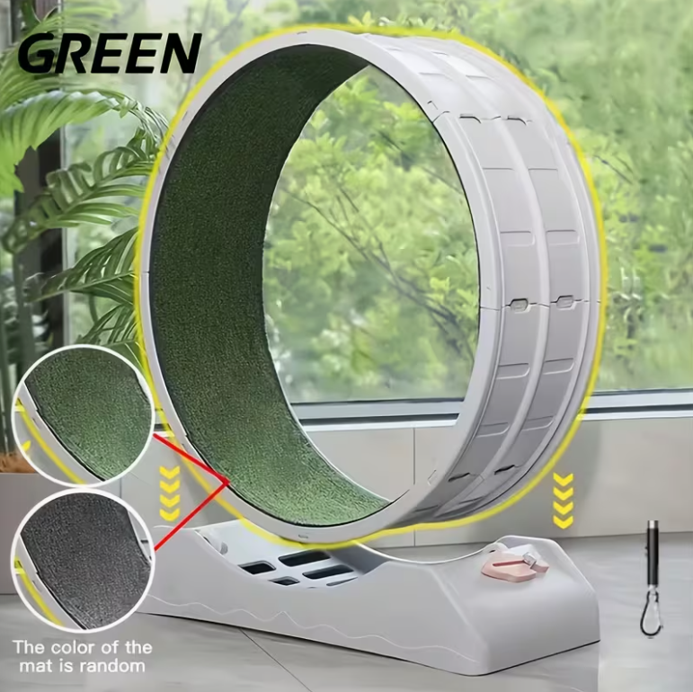 33-Inch Large Carpet-Surface Cat Exercise Wheel