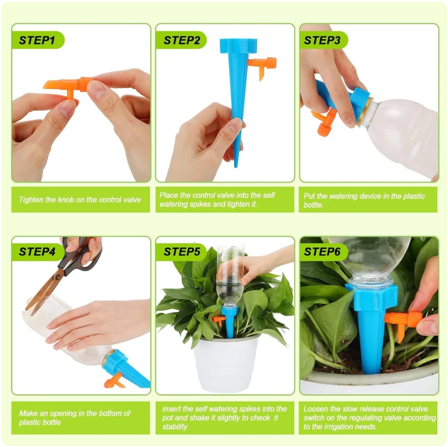 Adjustable Bottle-Top Plant Watering Spikes