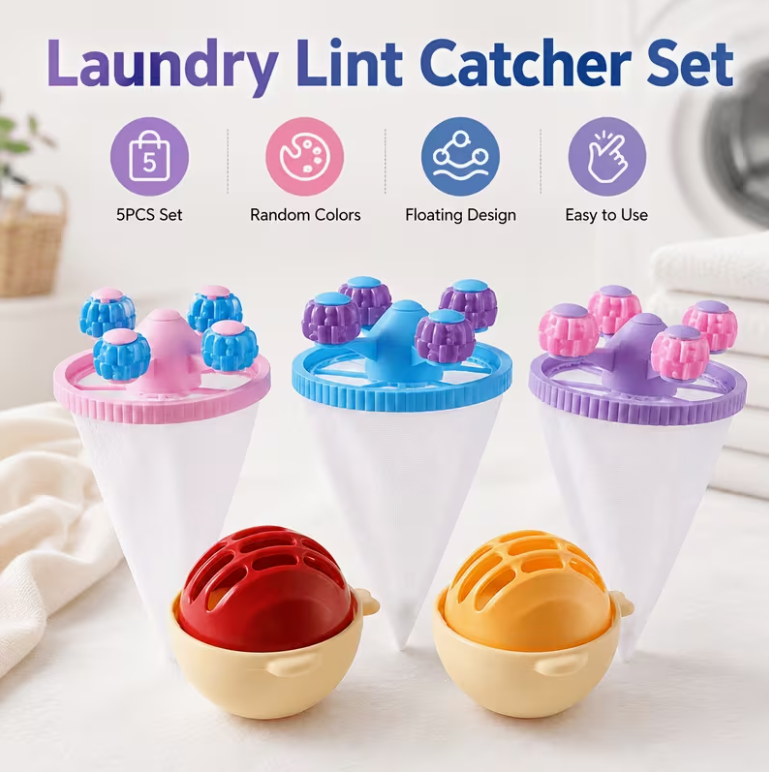2-in-1 Washing Machine Lint Remover and Laundry Ball
