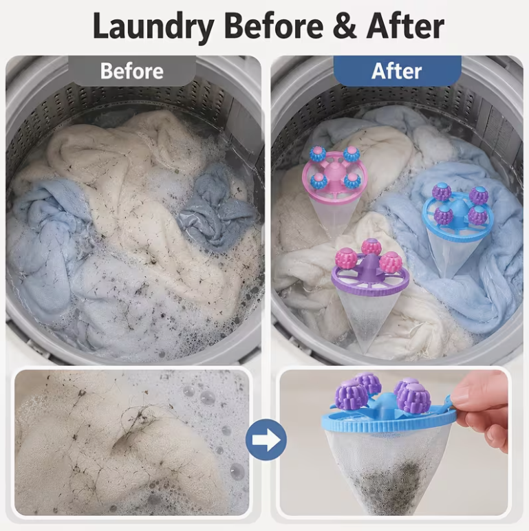 2-in-1 Washing Machine Lint Remover and Laundry Ball