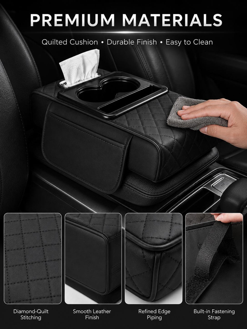 Car armrest storage bag