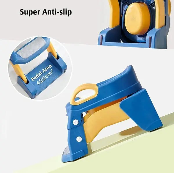 Foldable 2-In-1 Potty Training Toilet Seat with Step Stool Ladder