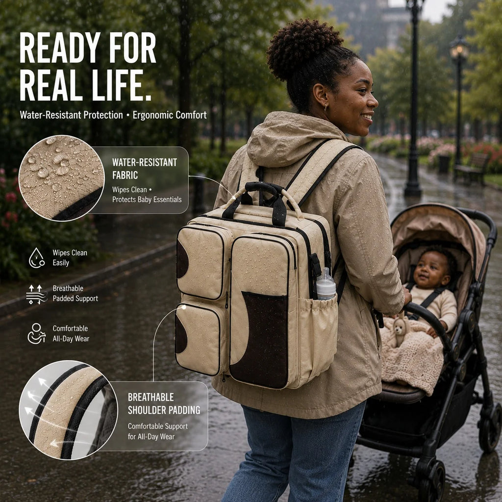 Waterproof & 3-in-1 Baby Bed Backpack
