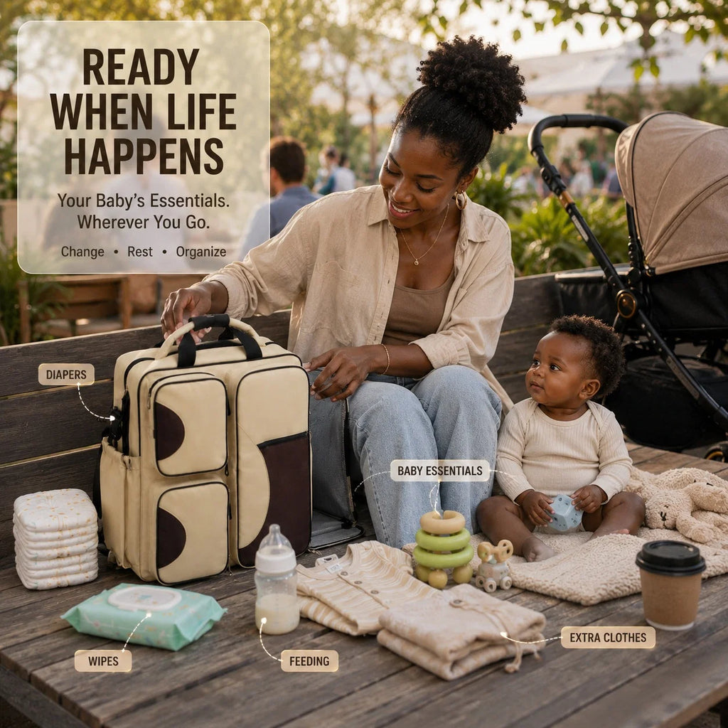 Waterproof & 3-in-1 Baby Bed Backpack